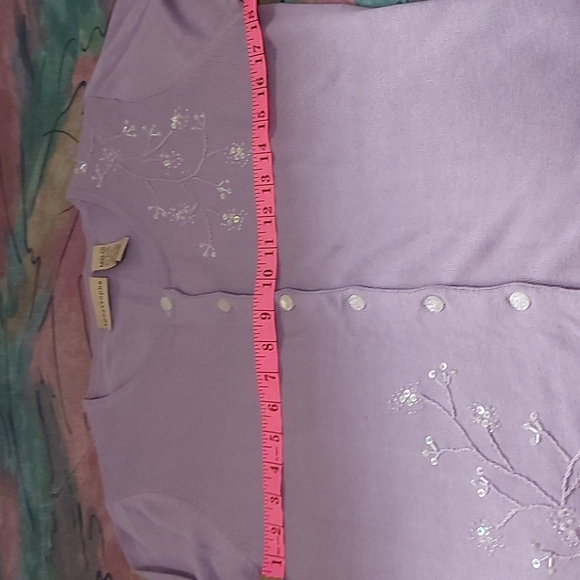 Apostrophe button down cardigan with beading detail on front - Picture 5 of 6